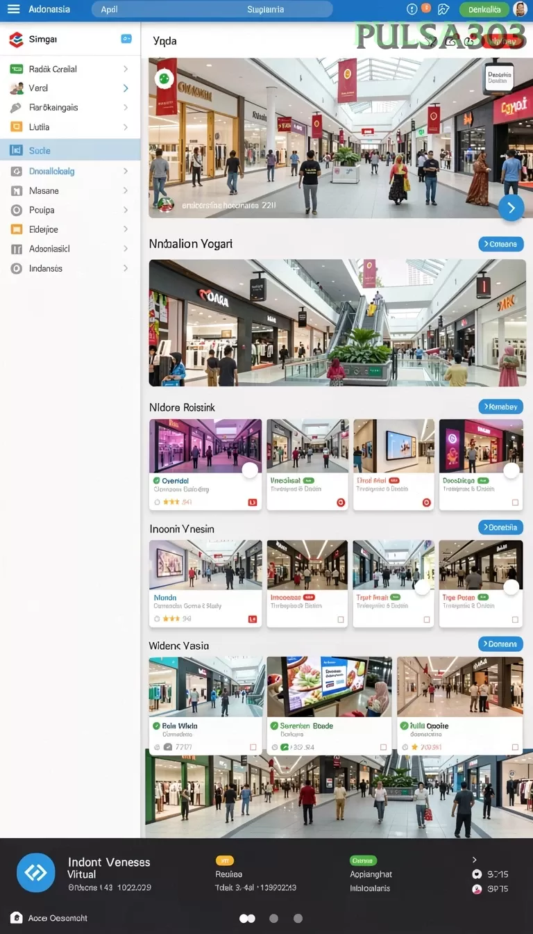 Cuplikan layar V87 — menu navigasi